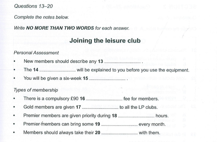 Sentence Completion example