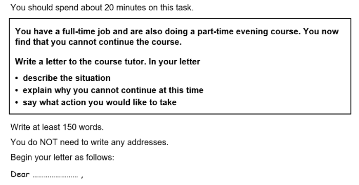 Letter to Inform example