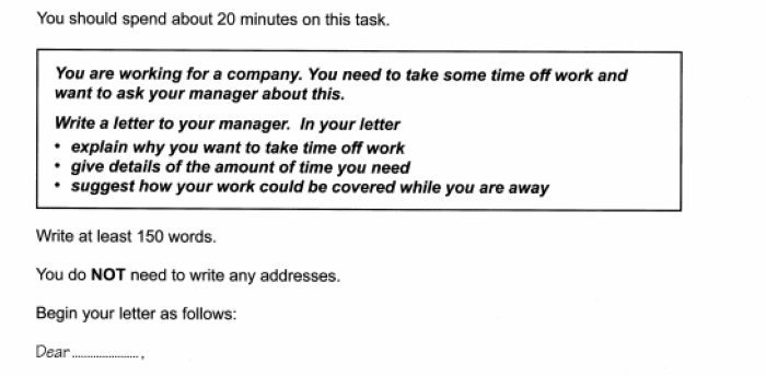 Request Letter example