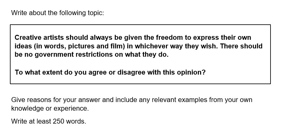 Agree/Disagree example